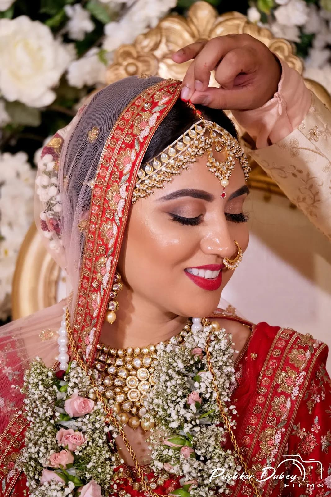 Candid bridal wedding photography in Chhatarpur Delhi by Pushkar Dubey Films